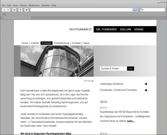 Homepage Rechtsanwaelte